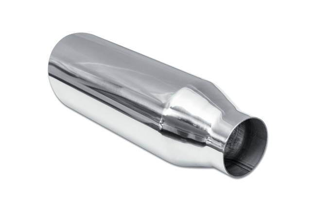 Street Style - Street Style - SS5812AC Polished Stainless Single Wall Exhaust Tip - 4.0" 45° Angle Cut Outlet / 2.5" Inlet / 12.0" Length - Image 3