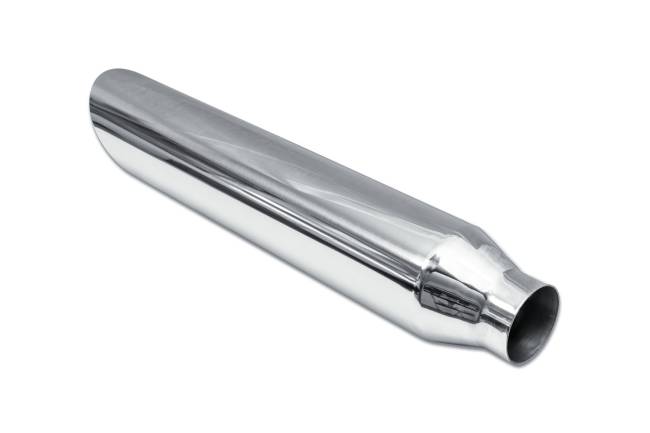 Street Style - Street Style - SS5822AC Polished Stainless Single Wall Exhaust Tip - 4.0" 45° Angle Cut Outlet / 2.5" Inlet / 22.0" Length - Image 3