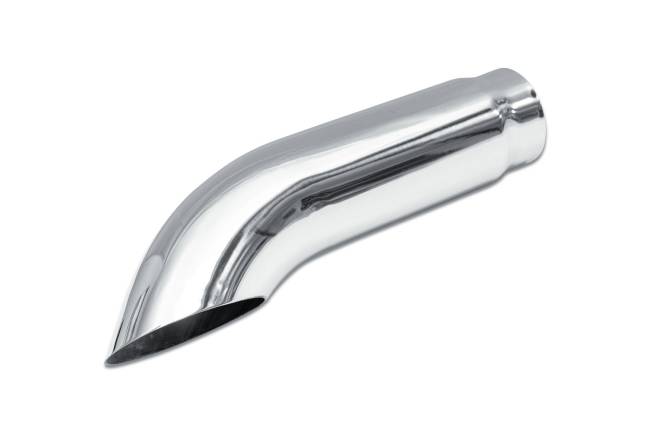 Street Style - Street Style - SS6615TD Polished Stainless Single Wall Exhaust Tip - 3.0" Turn Down Outlet / 3.0" Inlet / 15.0" Length - Image 1