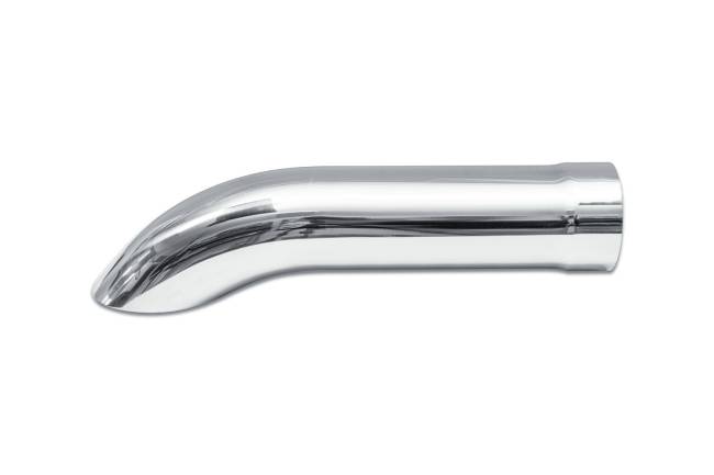 Street Style - Street Style - SS6715TD Polished Stainless Single Wall Exhaust Tip - 3.5" Turn Down Outlet / 3.0" Inlet / 15.0" Length - Image 2