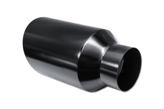 Street Style - Street Style - SS508015RACBLK Black Powder Coat Single Wall Exhaust Tip - 8.0" 15° Angle Cut Rolled Edge Outlet / 5.0" Inlet / 15.0" Length - Image 3