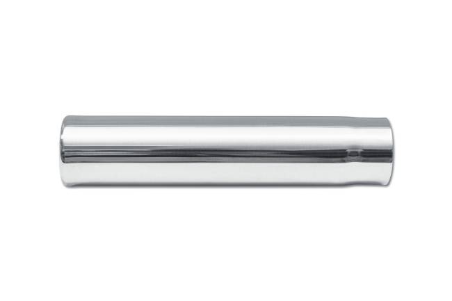 Street Style - Street Style - SS007A Polished Stainless Single Wall Exhaust Tip - 2.0" Straight Cut Rolled Edge Outlet / 1.75" Inlet / 10.0" Length - Image 2