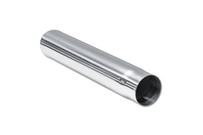 Street Style - Street Style - SS007A Polished Stainless Single Wall Exhaust Tip - 2.0" Straight Cut Rolled Edge Outlet / 1.75" Inlet / 10.0" Length - Image 3
