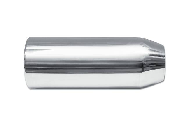 Street Style - Street Style - SS243509RPL Polished Stainless Single Wall Exhaust Tip - 3.5" Straight Cut Rolled Edge Outlet / 2.25" Inlet / 9.0" Length - Image 2