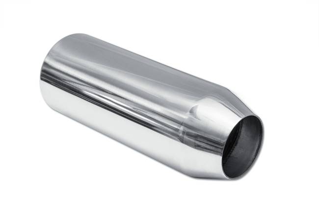 Street Style - Street Style - SS243509RPL Polished Stainless Single Wall Exhaust Tip - 3.5" Straight Cut Rolled Edge Outlet / 2.25" Inlet / 9.0" Length - Image 3