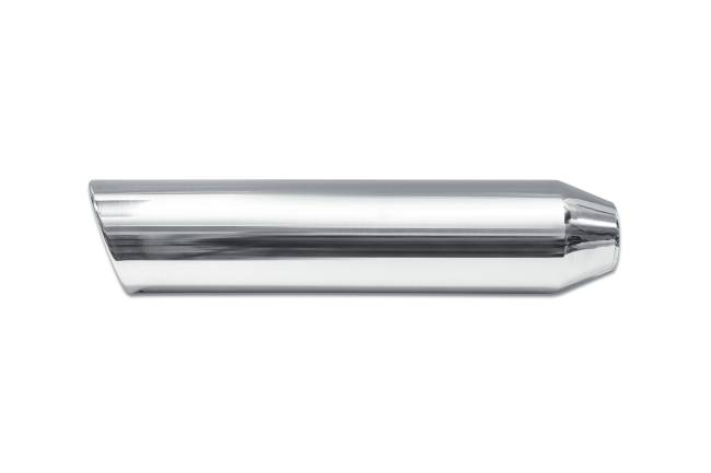 Street Style - Street Style - SS244018RAC Polished Stainless Single Wall Exhaust Tip - 4.0" 15° Angle Cut Rolled Edge Outlet / 2.25" Inlet / 18.0" Length - Image 2