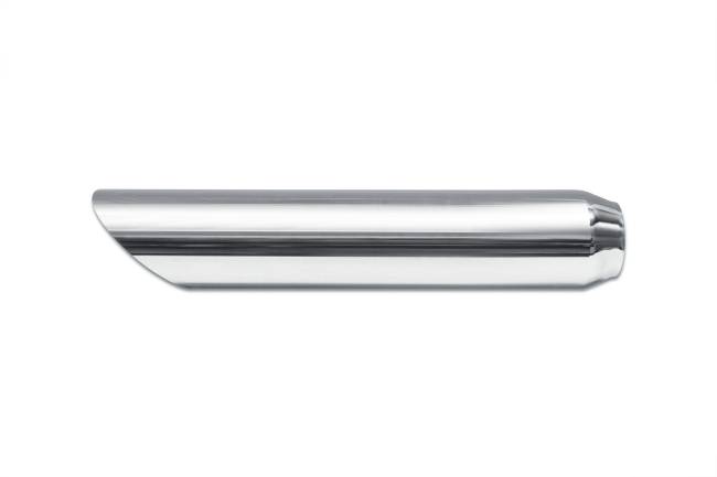 Street Style - Street Style - SS253518AC Polished Stainless Single Wall Exhaust Tip - 3.5" 45° Angle Cut Outlet / 2.5" Inlet / 18.0" Length - Image 2