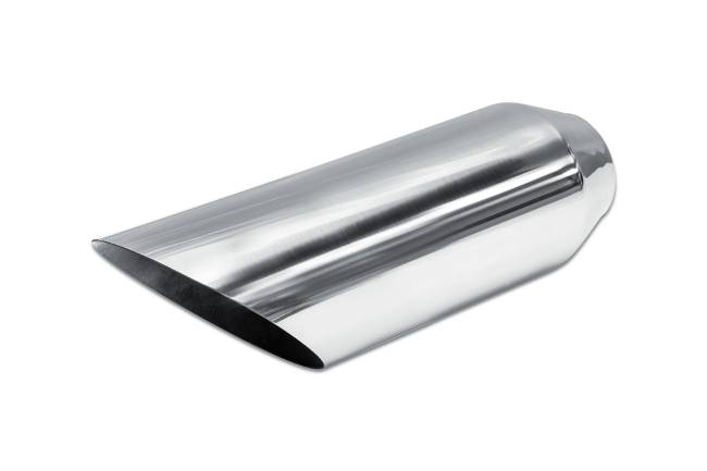 Street Style - Street Style - SS254012AC Polished Stainless Single Wall Exhaust Tip - 4.0" 45° Angle Cut Outlet / 2.5" Inlet / 12.0" Length - Image 1