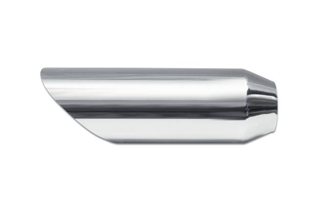 Street Style - Street Style - SS254012AC Polished Stainless Single Wall Exhaust Tip - 4.0" 45° Angle Cut Outlet / 2.5" Inlet / 12.0" Length - Image 2
