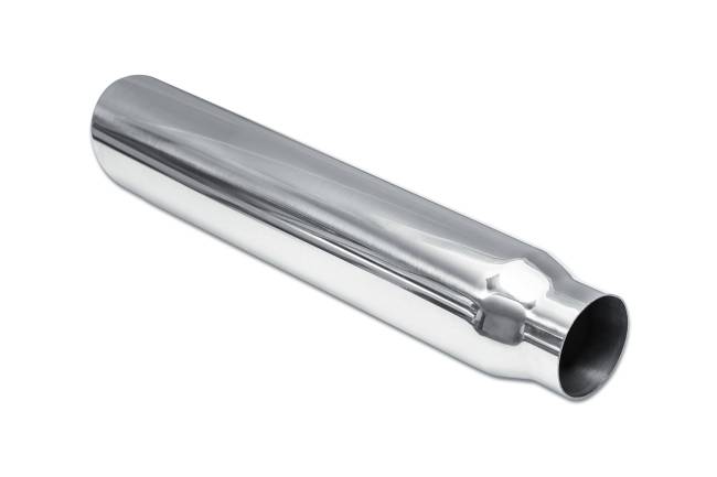 Street Style - Street Style - SS4616RAC Polished Stainless Single Wall Exhaust Tip - 3.0" 15° Angle Cut Rolled Edge Outlet / 2.25" Inlet / 16.0" Length - Image 3