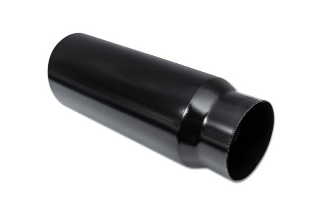 Street Style - Street Style - SS405015RACBLK Black Powder Coat Single Wall Exhaust Tip - 5.0" 15° Angle Cut Rolled Edge Outlet / 4.0" Inlet / 15.0" Length - Image 3