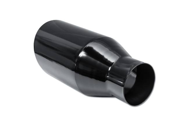 Street Style - Street Style - SS407015ACBLK Black Powder Coat Single Wall Exhaust Tip - 7.0" 15° Angle Cut Outlet / 4.0" Inlet / 15.0" Length - Image 3