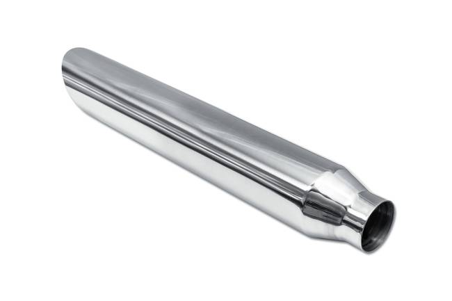 Street Style - Street Style - SS4722AC Polished Stainless Single Wall Exhaust Tip - 3.5" 45° Angle Cut Outlet / 2.25" Inlet / 22.0" Length - Image 3
