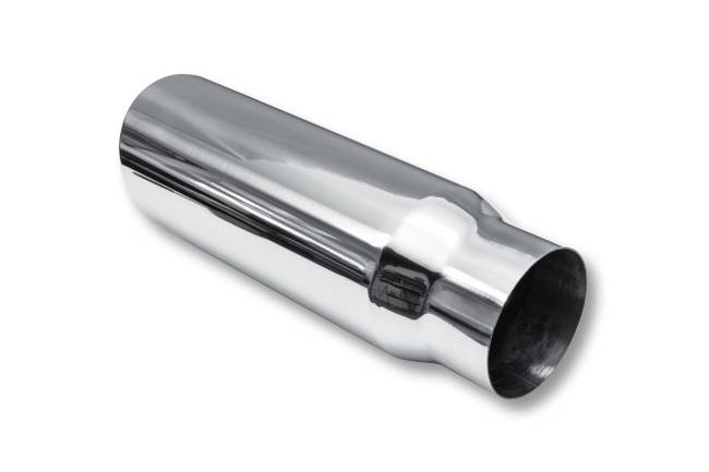 Street Style - Street Style - SS405015RAC Polished Stainless Single Wall Exhaust Tip - 5.0" 15° Angle Cut Rolled Edge Outlet / 4.0" Inlet / 15.0" Length - Image 3