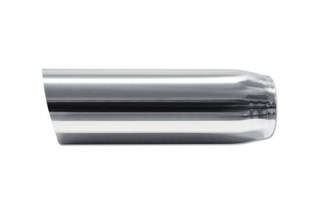 Street Style - Street Style - SS038S Polished Stainless Double Wall Exhaust Tip - 4.0" Angle Cut Outlet / 3.0" Inlet / 12.0" Length - Image 2