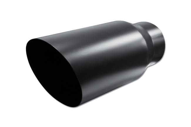 Street Style - Street Style - SS507015ACBLK Black Powder Coat Single Wall Exhaust Tip - 7.0" 15° Angle Cut Outlet / 5.0" Inlet / 15.0" Length - Image 1
