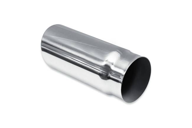 Street Style - Street Style - SS242565RAC Polished Stainless Single Wall Exhaust Tip - 2.5" 15° Angle Cut Rolled Edge Outlet / 2.25" Inlet / 6.5" Length - Image 3