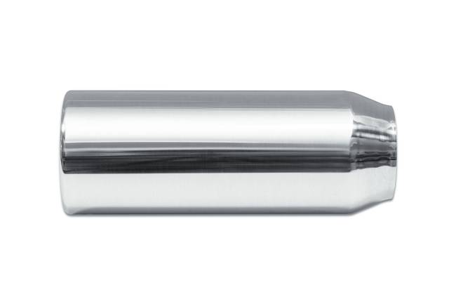 Street Style - Street Style - SS253509RPL Polished Stainless Single Wall Exhaust Tip - 3.5" Straight Cut Rolled Edge Outlet / 2.5" Inlet / 9.0" Length - Image 2