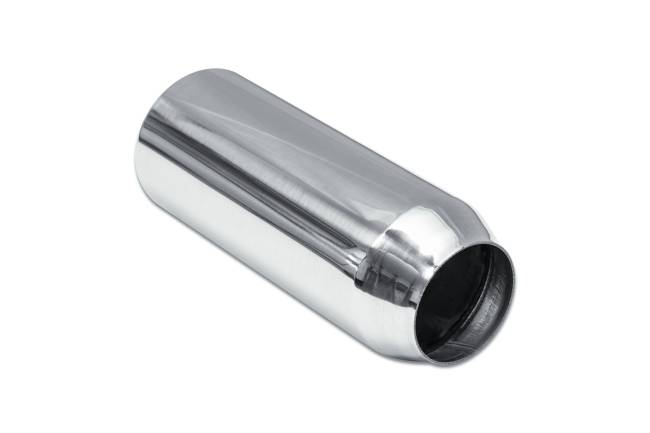 Street Style - Street Style - SS253509RPL Polished Stainless Single Wall Exhaust Tip - 3.5" Straight Cut Rolled Edge Outlet / 2.5" Inlet / 9.0" Length - Image 3