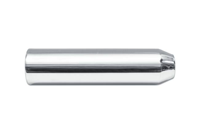 Street Style - Street Style - SS254016RPL Polished Stainless Single Wall Exhaust Tip - 4.0" Straight Cut Rolled Edge Outlet / 2.5" Inlet / 16.0" Length - Image 2