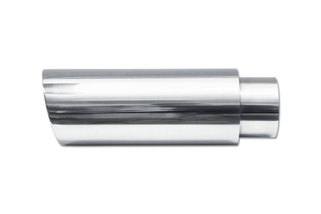 Street Style - Street Style - SS30013C12 Polished Stainless Double Wall Exhaust Tip - 4.0" 15° Angle Cut Outlet / 3.0" Inlet / 12.0" Length - Image 2