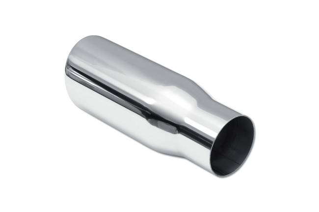 Street Style - Street Style - SS24113A Polished Stainless Double Wall Exhaust Tip - 3.0" Angle Cut Outlet / 2.25" Inlet / 8.0" Length - Image 3