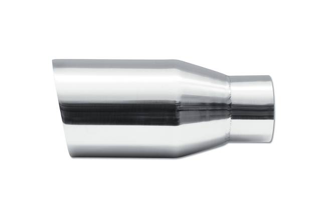 Street Style - Street Style - SS24113B Polished Stainless Double Wall Exhaust Tip - 3.5" Angle Cut Outlet / 2.25" Inlet / 8.0" Length - Image 2