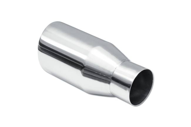 Street Style - Street Style - SS24113B Polished Stainless Double Wall Exhaust Tip - 3.5" Angle Cut Outlet / 2.25" Inlet / 8.0" Length - Image 3