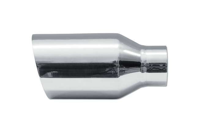 Street Style - Street Style - SS24113C Polished Stainless Double Wall Exhaust Tip - 3.5" Angle Cut Outlet / 2.25" Inlet / 7.0" Length - Image 2