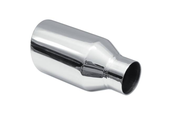 Street Style - Street Style - SS24113C Polished Stainless Double Wall Exhaust Tip - 4.0" Angle Cut Outlet / 2.25" Inlet / 8.0" Length - Image 3