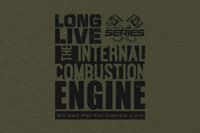 Street Series - Street Series - "Long Live the Internal Combustion Engine" T-Shirt - Military Green - Image 2