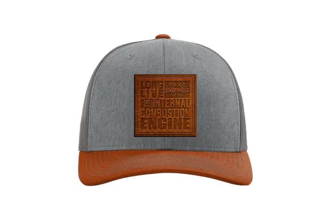 Street Series - Street Series - "Long Live the Internal Combustion Engine" Mesh Trucker Hat - Gray / Orange - Image 1