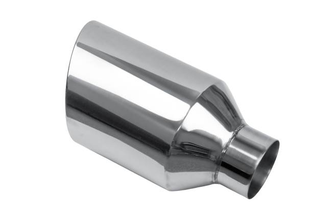 Street Style - Street Style - SS408015RAC Polished Stainless Single Wall Exhaust Tip - 8.0" 15° Angle Cut Rolled Edge Outlet / 4.0" Inlet / 15.0" Length - Image 3