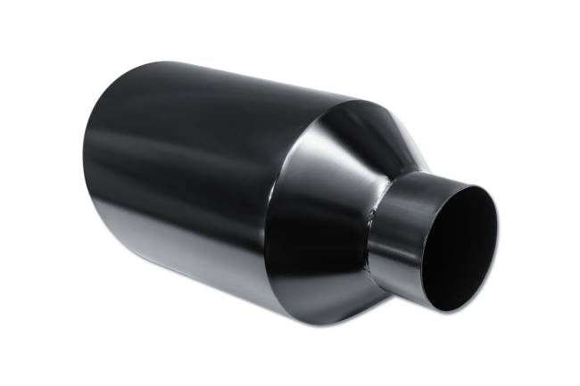 Street Style - Street Style - SS408015RACBLK Black Powder Coat Single Wall Exhaust Tip - 8.0" 15° Angle Cut Rolled Edge Outlet / 4.0" Inlet / 15.0" Length - Image 3