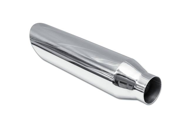 Street Style - Street Style - SS5718AC Universal Polished Stainless Single Wall Exhaust Tip - 3.5" 45° Angle Cut Outlet / 2.5" Inlet / 18.0" Length - Image 3